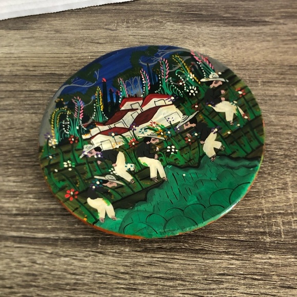 Mexican Hand Painted Clay Decorative Plate - Picture 10 of 11